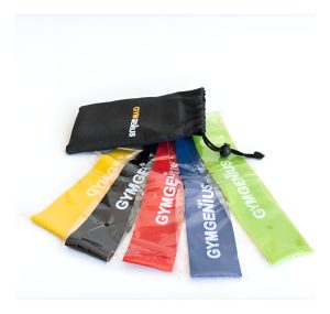 Kit / Set 5 Bandas Premium Gymgenius Diferentes Intensidades Negro