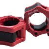 Tope Para Barra Olímpica 50mm Collar Rojo Par Gymgenius Rojo 50 Mm