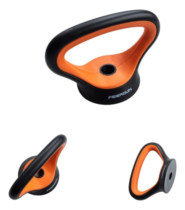 Mancuernas Y Discos 35kg Para Entrenamiento En Casa Negro Y Naranja