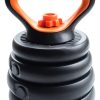 Mancuernas Y Discos 35kg Para Entrenamiento En Casa Negro Y Naranja