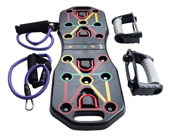 D_760975-MLA85705328913_062025-F.jpg Tabla De Flexiones Plegable Push Up Gymgenius Con Bandas Negro