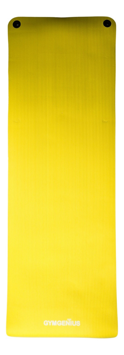 Mat Yoga 15 Mm 1,5cm Espesor Amarilla Gymgenius Con Correa Amarillo