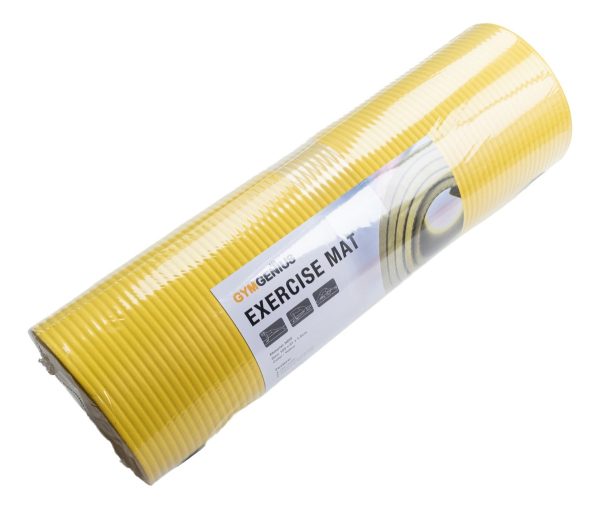Mat Yoga 15 Mm 1,5cm Espesor Amarilla Gymgenius Con Correa Amarillo
