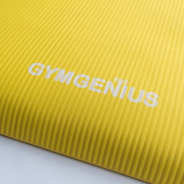 Mat Yoga 15 Mm 1,5cm Espesor Amarilla Gymgenius Con Correa Amarillo