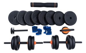 D_826905-MLA107167833394_022026-F.jpg Mancuernas Y Discos 35kg Para Entrenamiento En Casa Negro Y Naranja