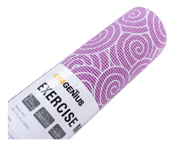 Mat Yoga 6mm Pvc Antideslizante Liviano Práctico Gymgenius Violeta