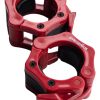 Tope Para Barra Olímpica 50mm Collar Rojo Par Gymgenius Rojo 50 Mm