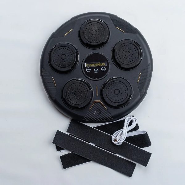 D_915855-MLA107868957369_022026-F.jpg Máquina De Boxeo Bluetooth Bases Acolchadas Gymgenius Negro