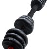 Mancuernas Y Discos 35kg Para Entrenamiento En Casa Negro Y Naranja