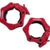 Tope Para Barra Olímpica 50mm Collar Rojo Par Gymgenius Rojo 50 Mm