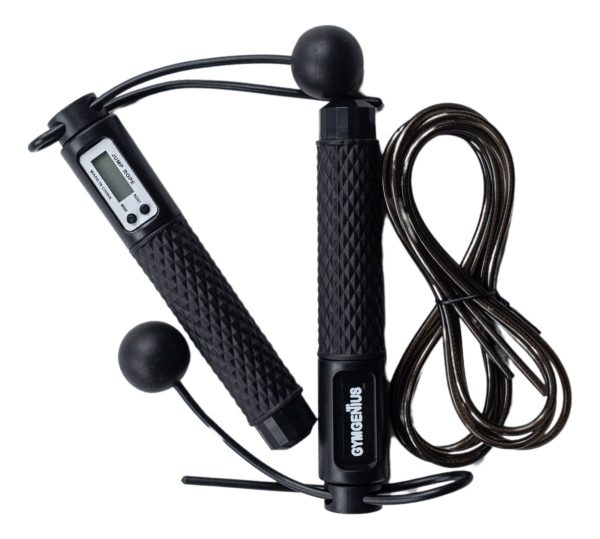 Soga Digital Contadora Con Y Sin Cuerda Para Salto Gymgenius Negro